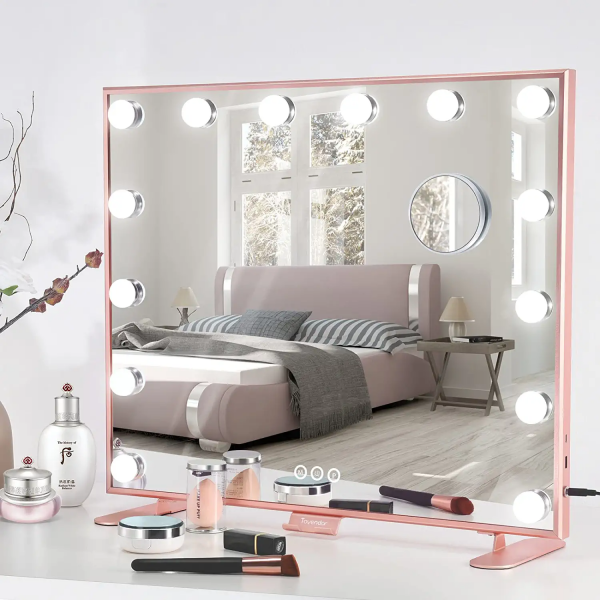 Vanity mirror rose gold on sale