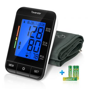 Tovendor Blood Pressure Cuffs for Home Use, Professional BP Machine Auto Upper Arm Monitor with Systolic, Diastolic, Irregular Heartbeat & Hypertension Detector, Backlit Display, 2 * 90 Memories