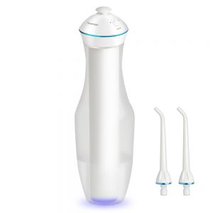 Tovendor Water Flossers for Teeth, 280ML Water Pick Teeth Cleaner with 4 Modes 2 Tips, Soft for Sensitive Teeth and Braces, Low Noise Cordless Oral Irragator for Travel, Office and Home Use